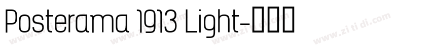 Posterama 1913 Light字体转换